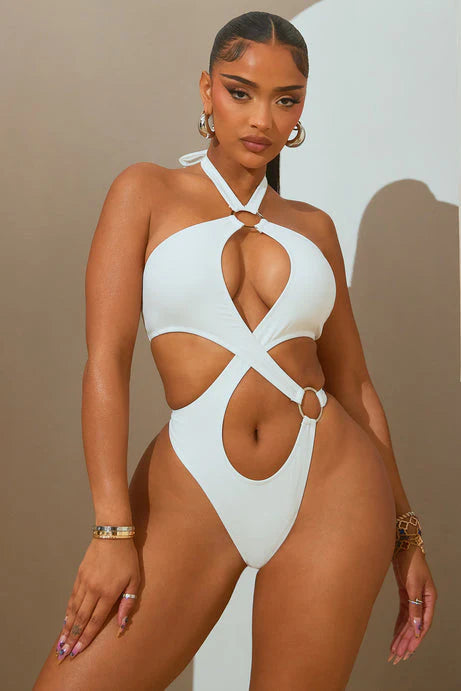 Normani Askılı Asimetrik Tek Parça Mayo