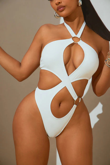 Normani Askılı Asimetrik Tek Parça Mayo
