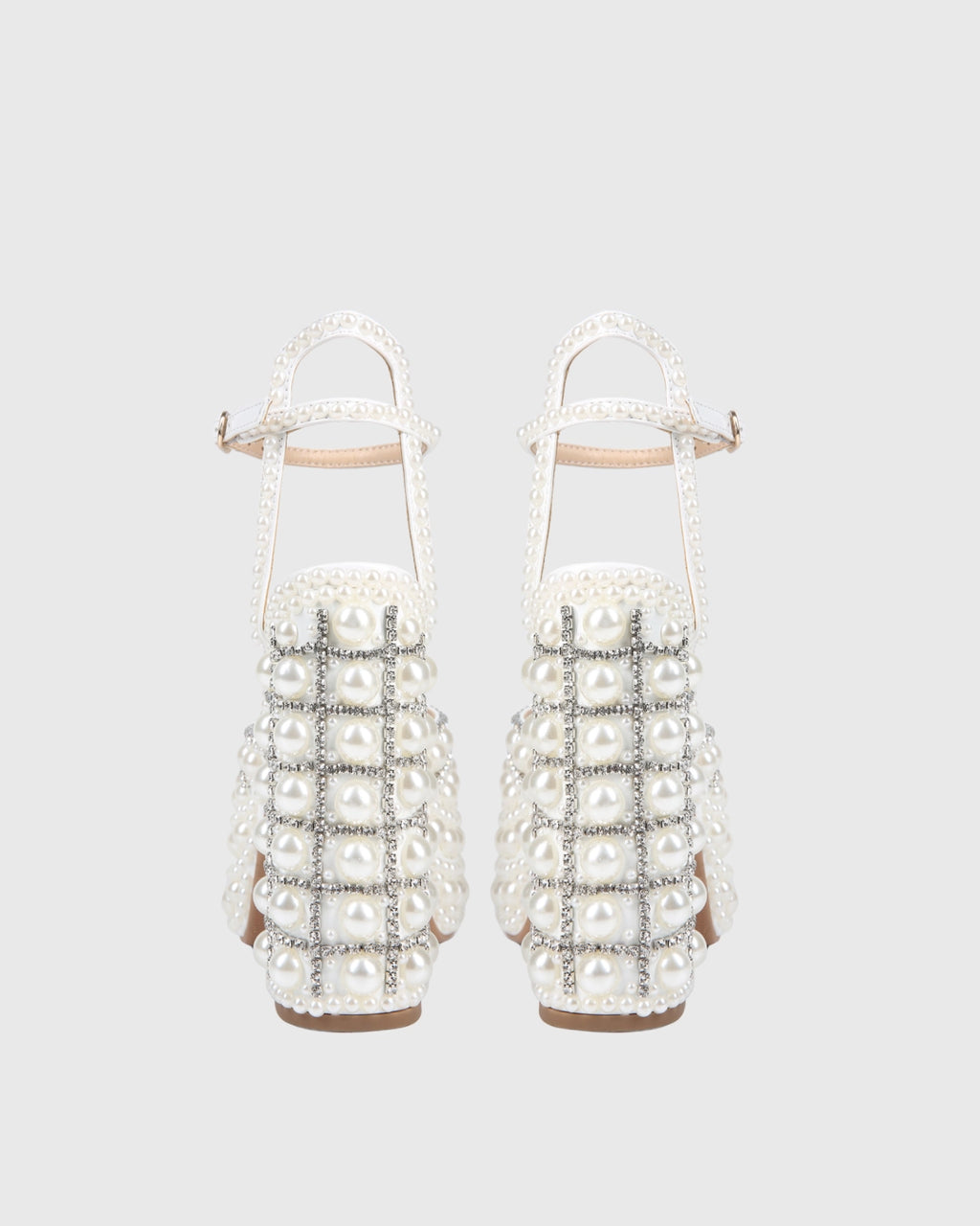 Liviana Rhinestone Pearl Platform Askılı Sandaletler